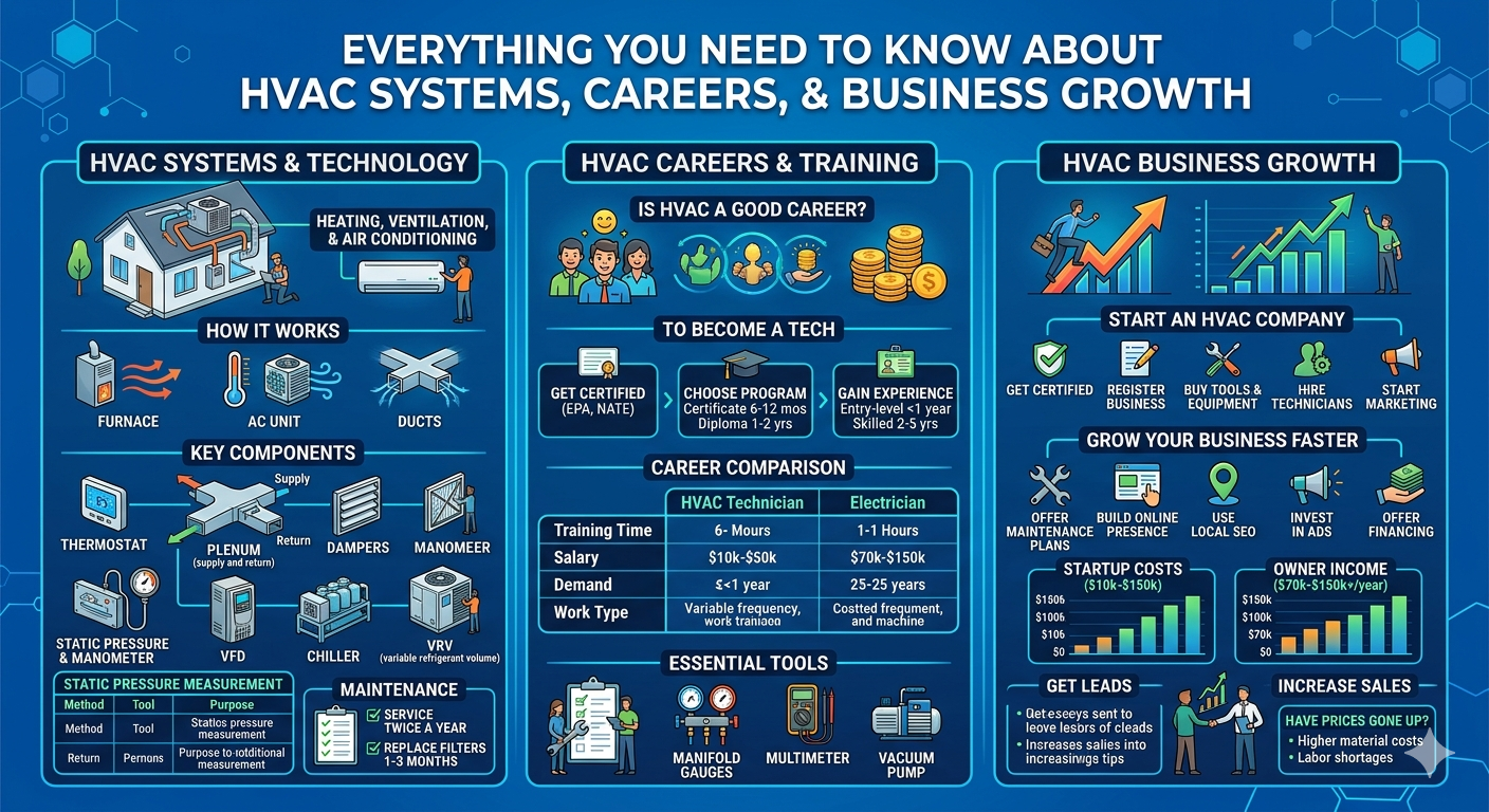 Everything You Need to Know About HVAC Systems, Careers, and Business Growth